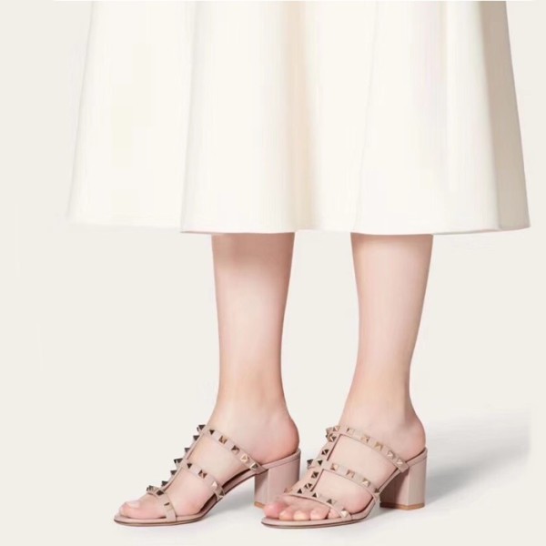 ✨발렌티노 여성 누드 핑크 뮬 - Valentino Womens Nude-pink Mules - vas829x