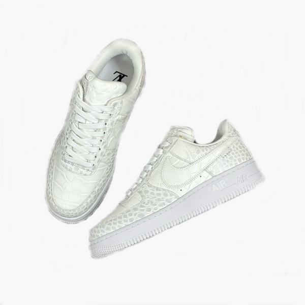 ✨루이비통 x Air Force1 남성 화이트 스니커즈 - Louis vuitton x Air Force1 Mens White Sneakers - lvs836x