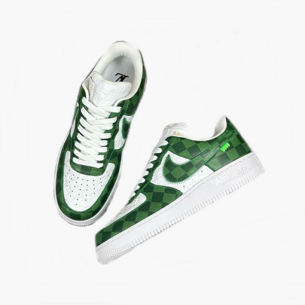 ✨루이비통 x Air Force1 남성 그린 스니커즈 - Louis vuitton x Air Force1 Mens Green Sneakers - lvs838x