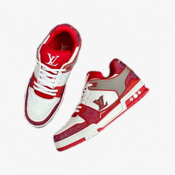 ✨루이비통 남성 레드 스니커즈 - Louis vuitton Mens Red Sneakers - lvs869x