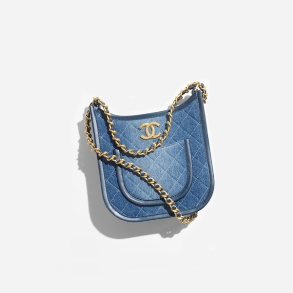 ✨샤넬 여성 24s 블루 호보 백 - Chanel Womens Hobo Bag - chb2166x