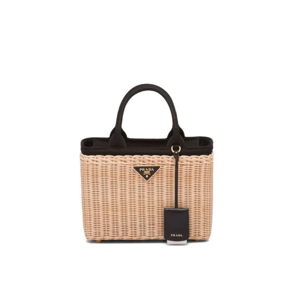 ✨프라다 여성 블랙 라탄 백 1BG835 - Prada Womens Black Tote Bag - prb2181x