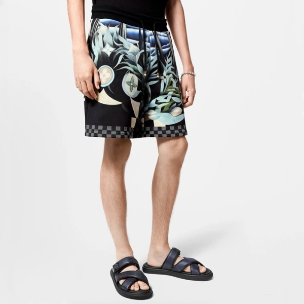 ✨루이비통 남성 블루 반바지 - Louis vuitton Mens Blue Half-pants - lvc1025x