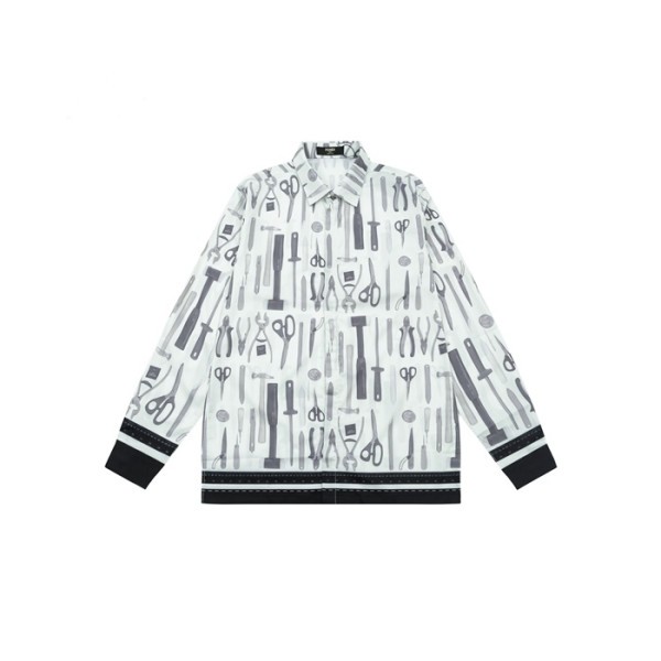 ✨펜디 남성 화이트 셔츠 - Fendi Mens White Shirts - fec1069x