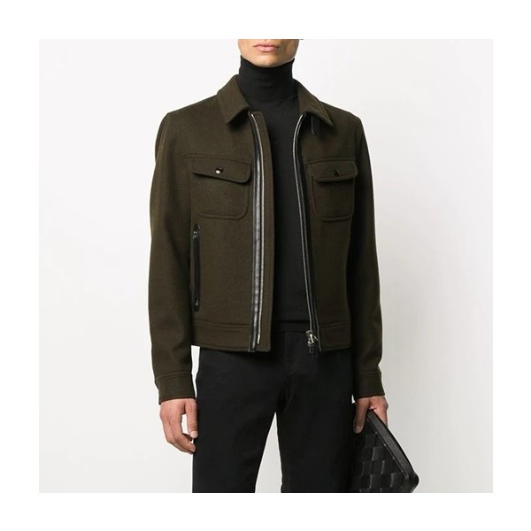 ✨톰포드 남성 카키 자켓 - Tom Ford Mens Khaki Jackets - toc1071x