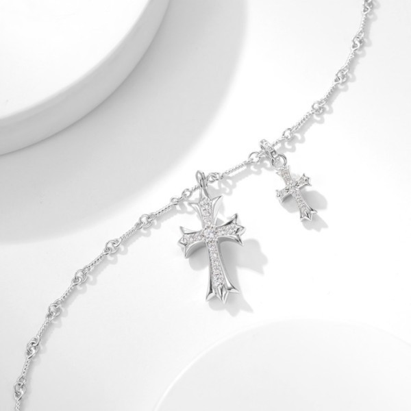 ✨크롬하츠 여성 화이트 골드 목걸이 - Chrome Hearts Womens White Gold Necklace- acc2049x