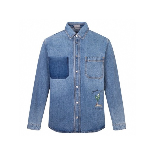 ✨디올 남성 블루 셔츠 - Dior Mens Blue Dress Shirts - dic1157x