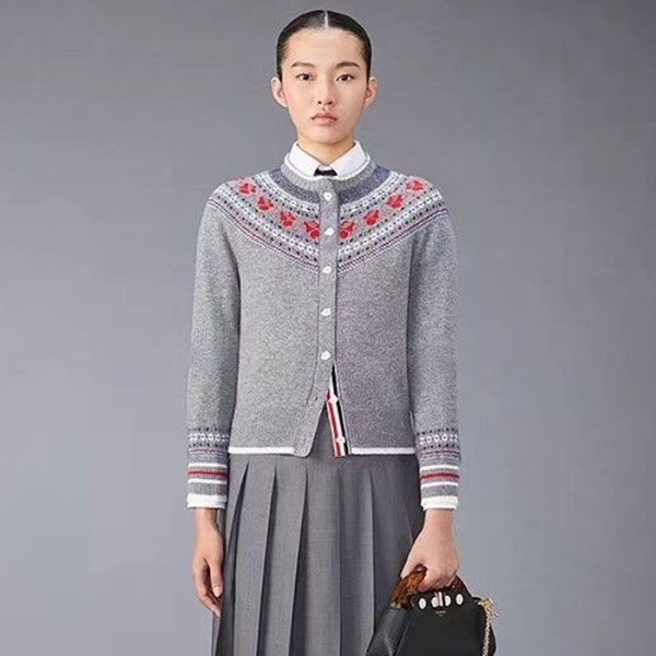 ✨톰브라운 여성 라운드 가디건 - Thom Browne Womens Cardigan - thc1221x