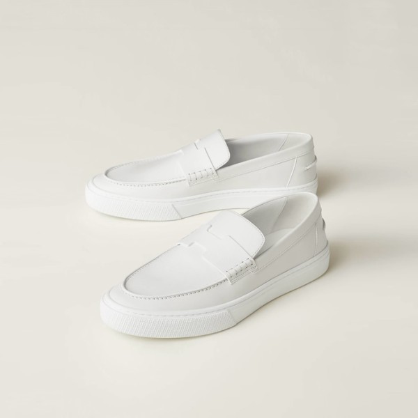 ✨에르메스 남/녀 화이트 로퍼 - Hermes Unisex H Loafers - hes1071x