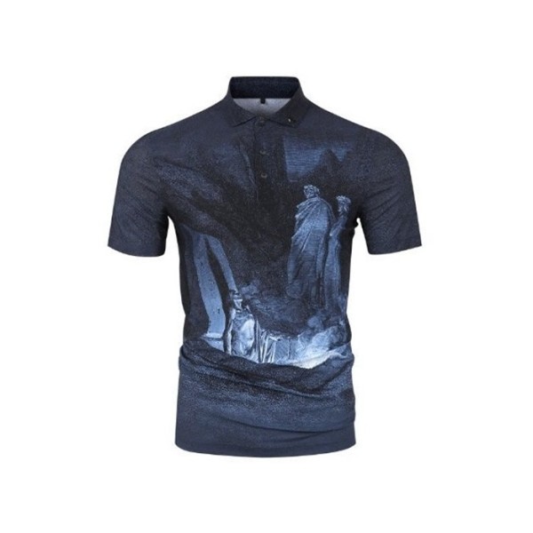 ✨[AMAZINGCRE] 어메이징크리 남성 단테 인페르노 카라 티셔츠 - gol1155x