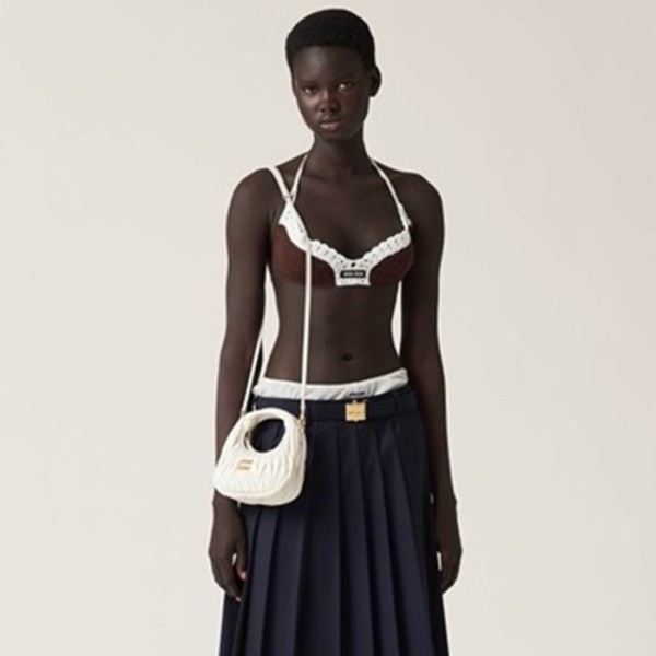 ✨미우미우 여성 마테라쎄 미니 호보 백 - Miumiu Womens Matelasse Mini Hobo - miu2297x