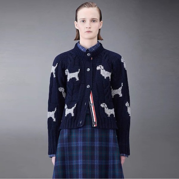 ✨톰브라운 여성 브이넥 가디건 - Thom Browne Womens Cardigan - thc1334x