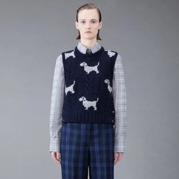 ✨톰브라운 여성 라운드 베스트 - Thom Browne Womens Best - thc1336x