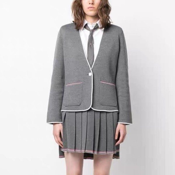 ✨톰브라운 여성 브이넥 가디건 - Thom Browne Womens Cardigan - thc1374x