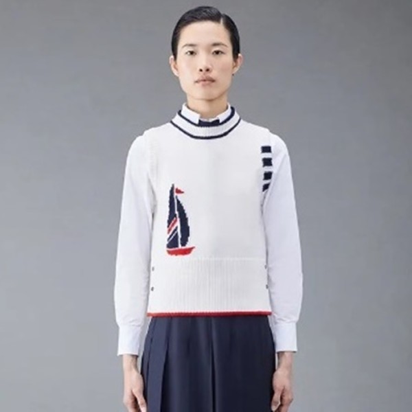 ✨톰브라운 여성 라운드 베스트 - Thom Browne Womens Best - thc1439x