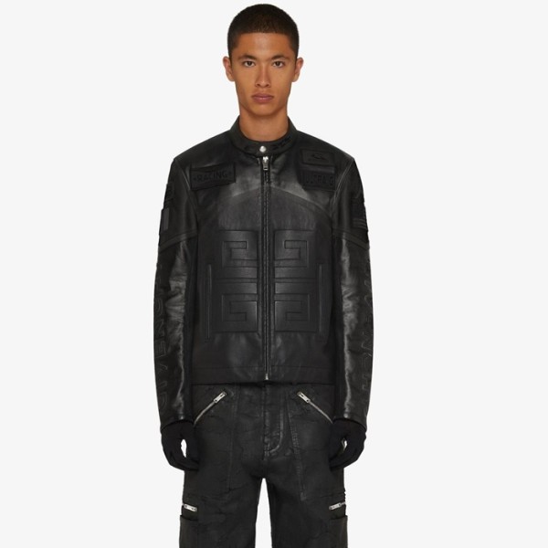 ✨지방시 남성 블랙 가죽 자켓 - Givenchy Mens Black Jackets - gic1506x