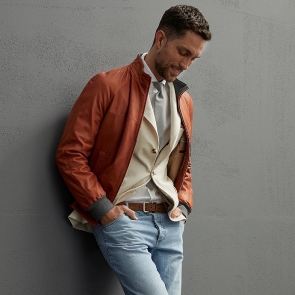 ✨브루넬로쿠치넬리 남성 가죽 자켓 - Brunello Cucinelli Mens Polo Jackets - fac1525x