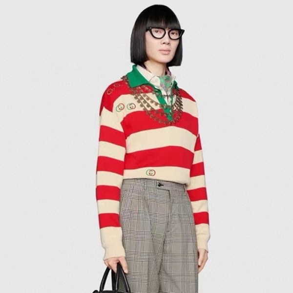 ✨구찌 여성 폴로 스웨터 - Gucci Womens Polo Sweater - guc1546x