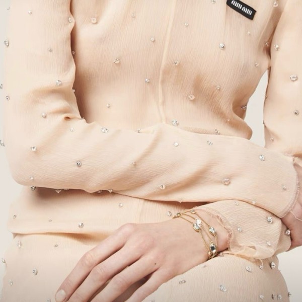 ✨미우미우 여성 골드 팔찌 - Miumiu Womens Gold Bangle - acc2303x