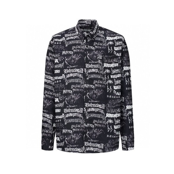 ✨발렌시아가 남성 블랙 셔츠 - Balenciaga Mens Dress Shirts - bac1817x