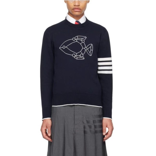 ✨톰브라운 남성 라운드 니트 - Thom Browne Mens Round Knits - thc1947x