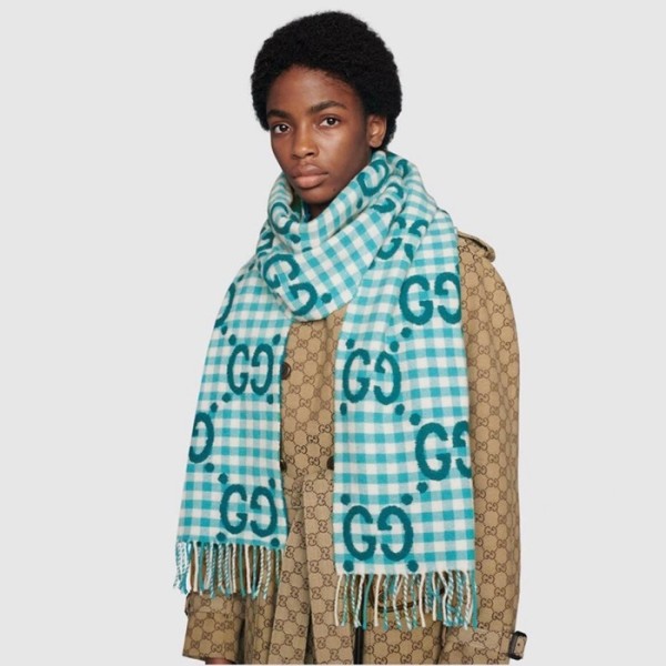 ✨구찌 여성 블루 머플러 - Gucci Womens Blue Muffler - acc2338x