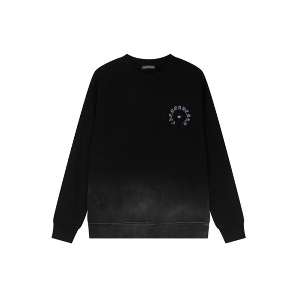 ✨크롬하츠 남성 블랙 맨투맨 - Chrome Hearts Mens Black Tshirts - chc2077x