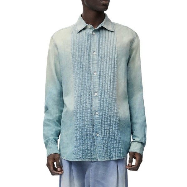 ✨로에베 남성 블루 셔츠 - Loewe Mens Blue Shirts - loc2127x