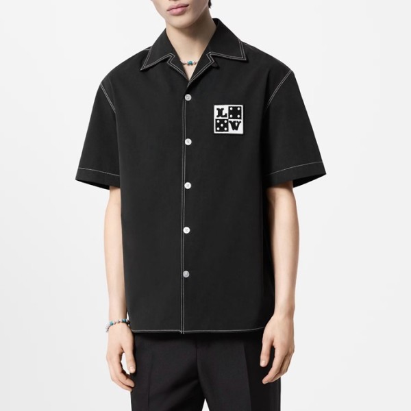 ✨루이비통 남성 반팔 셔츠 - Louis vuitton Mens Black Shirts - lvc2131x