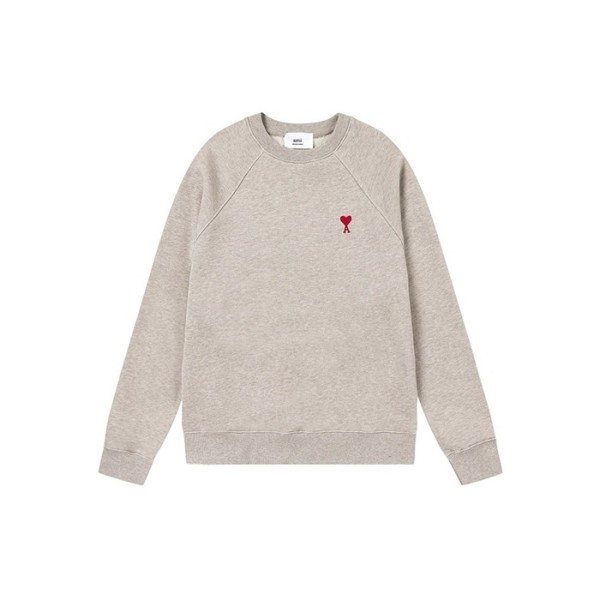 ✨아미 남성 베이지 맨투맨 - Ami Mens Beige Tshirts - amc2136x