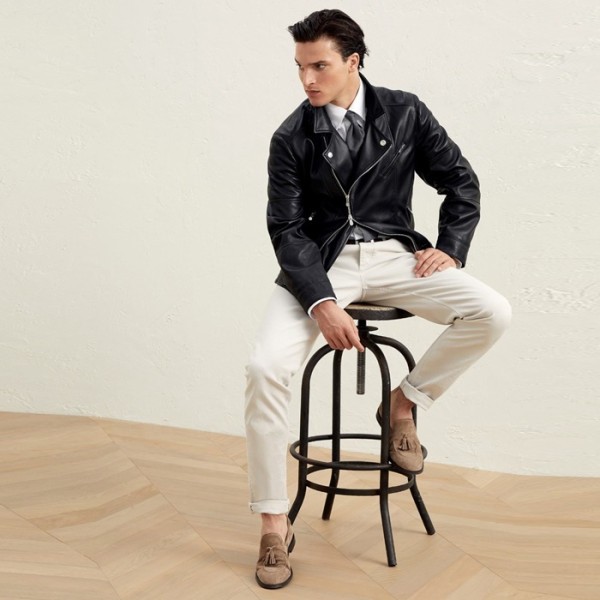 ✨브루넬로쿠치넬리 남성 가죽 자켓 - Brunello Cucinelli Mens Polo Jackets - brc2180x