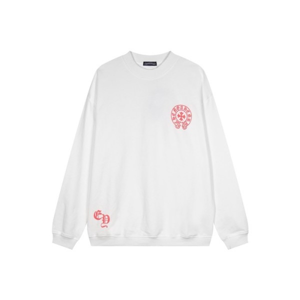 ✨크롬하츠 남성 화이트 맨투맨 - Chrome Hearts Mens White Tshirts - chc2184x