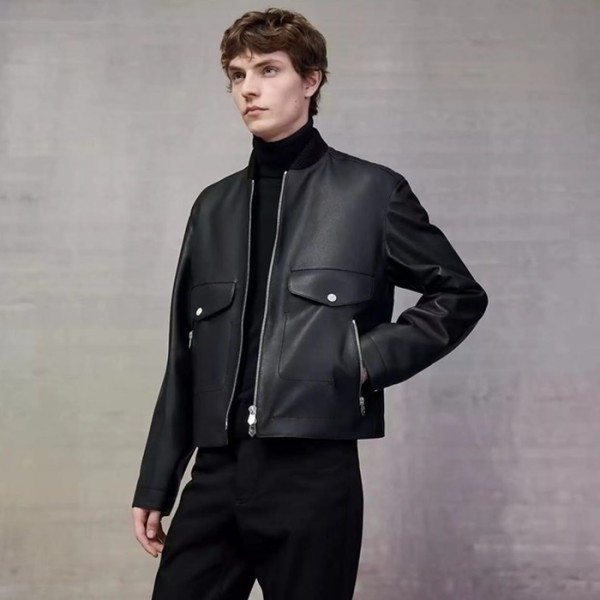 ✨에르메스 남성 가죽 자켓 - Hermes Mens Leather Jackets - hec2208x