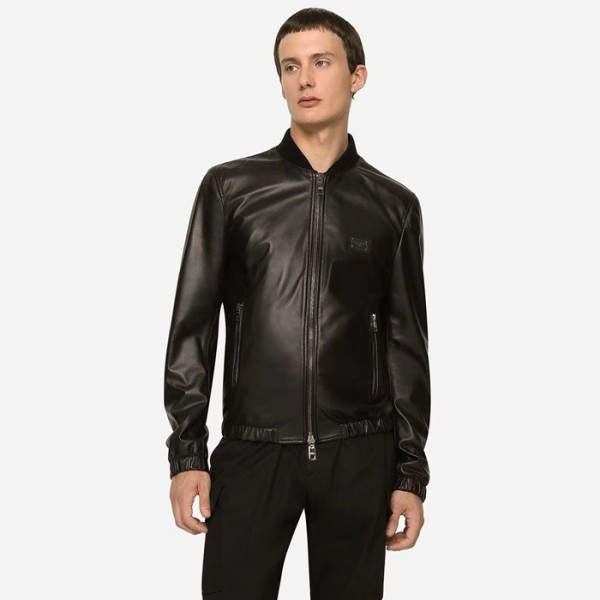 ✨돌체앤가바나 남성 가죽 자켓 - Dolce&Gabbana Mens Black Jackets - doc2223x