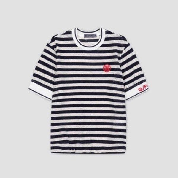 ✨[G/FORE] 지포어 여성 메쉬 스트립 라운드 티셔츠 - gol1258x