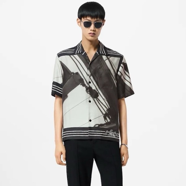 ✨루이비통 남성 반팔 셔츠 - Louis vuitton Mens Black Shirts - lvc2242x