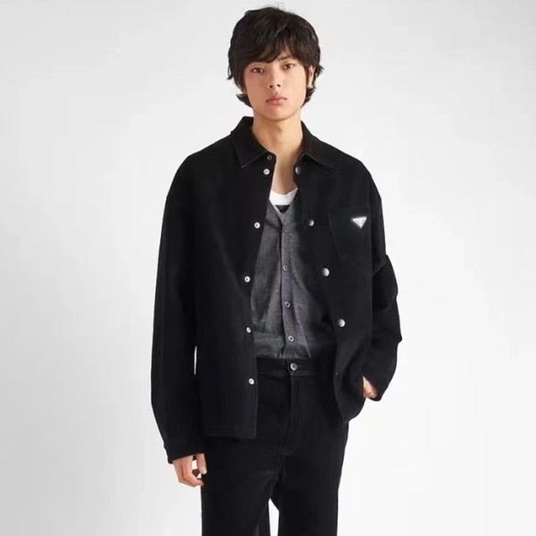 ✨프라다 남성 골덴 아웃웨어 - Prada Mens Black Outerwear - prc2293x