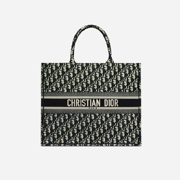 ✨디올 여성 오블리크 자수 북 토트백 라지 - Dior Oblique Embroidery large Tote Bag- di2586z