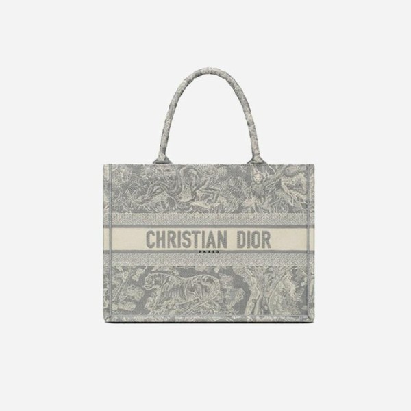 ✨디올 여성 그레이 투알 드 주이 리버스 자수 북 토트백 미디엄 - Dior  Roald Rivers Embroidery Medium Tote Bag- di2587z