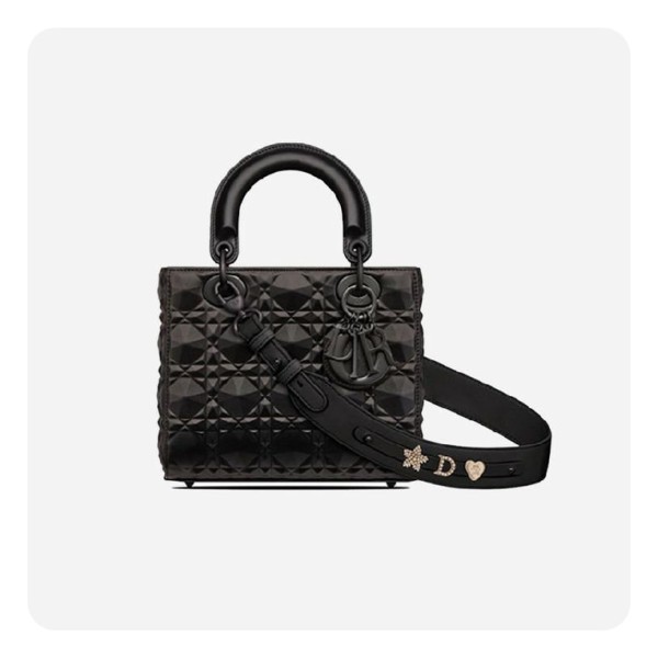 ✨디올 여성 블랙 다이아몬드 까나쥬 레이디백 스몰- Dior Diamond Cannage Lady Small Bag- di2599z