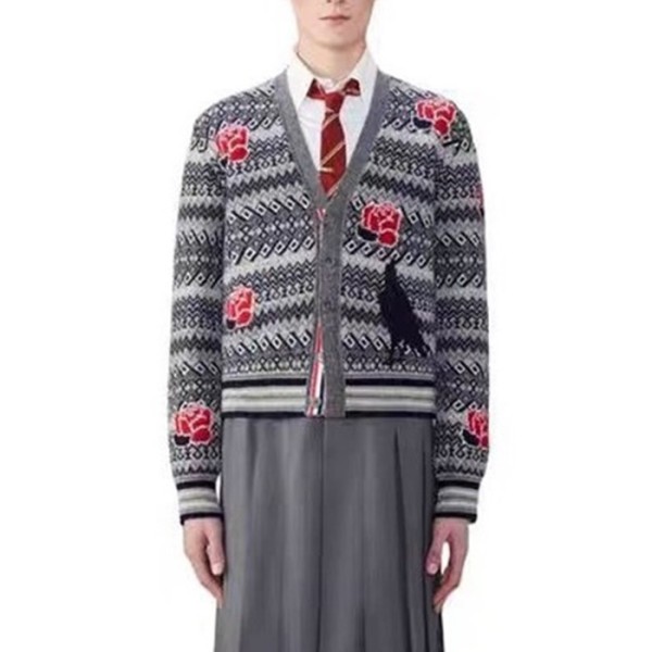 ✨톰브라운 여성 브이넥 가디건 - Thom Browne Womens Cardigan - thc2335x