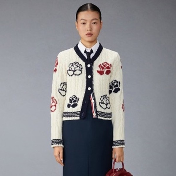 ✨톰브라운 여성 라운드 가디건 - Thom Browne Womens Cardigan - thc2340x