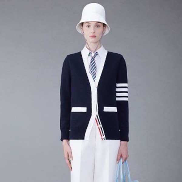 ✨톰브라운 여성 브이넥 가디건 - Thom Browne Womens Cardigan - thc2344x