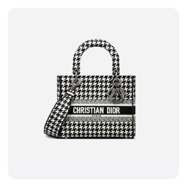✨디올 여성 레이디 D-LITE 하운즈투스 미디엄 백- Dior Lady houndstooth Medium Bag- di2608z