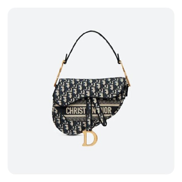 ✨디올 블루 오블리크 자수 새들 백- Dior Oblique Jacquard Saddle Bag- di2625z