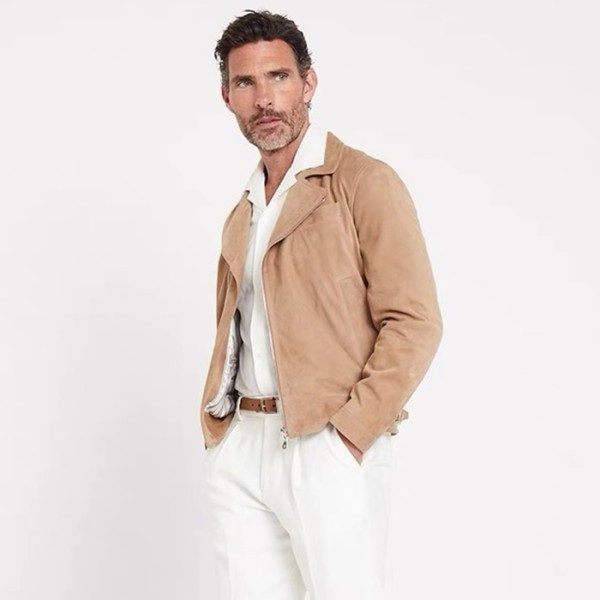 ✨브루넬로쿠치넬리 남성 가죽 자켓 - Brunello Cucinelli Mens Leather Jackets - brc2366x