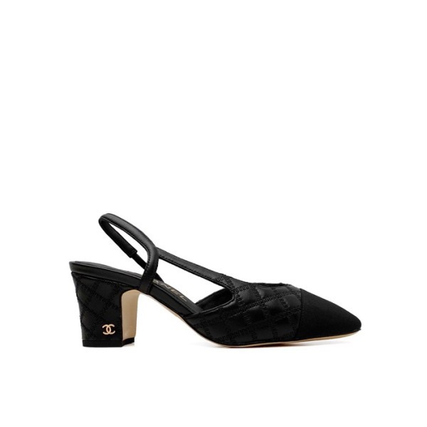 ✨샤넬 여성 미들힐 슬링백 - Chanel Womens Black Slingback - chs1431x
