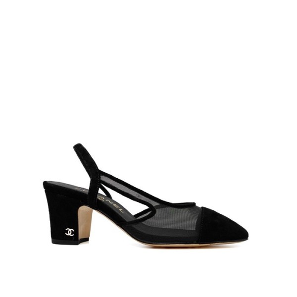 ✨샤넬 여성 미들힐 슬링백 - Chanel Womens Black Slingback - chs1432x