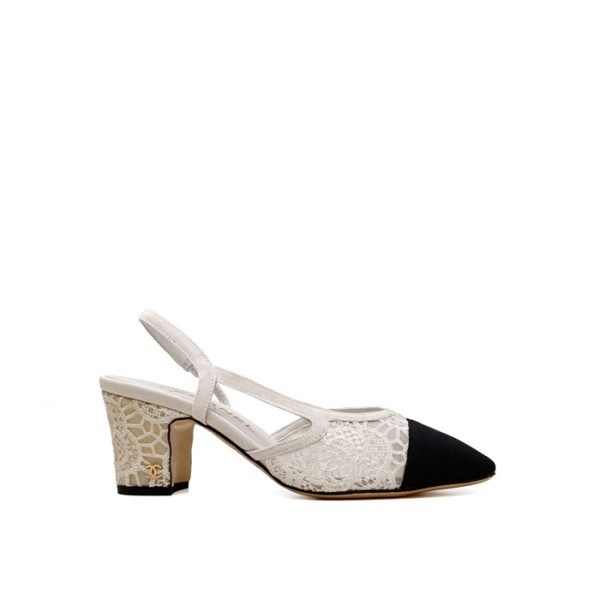 ✨샤넬 여성 미들힐 슬링백 - Chanel Womens White Slingback - chs1445x