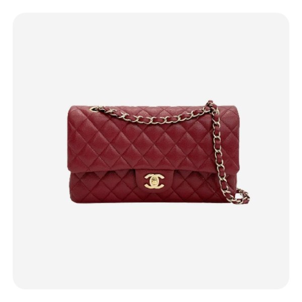 ✨샤넬 클래식 캐비어 미디움 버건디 골드  - Chanel Classic Caviar Medium Burgundy Bag- ch2661z